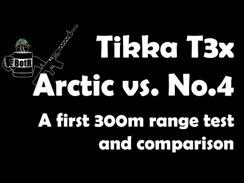Tikka T3x Arctic / Canadian C19 Ranger Rifle vs. Lee-Enfield No.4 on the 300m range