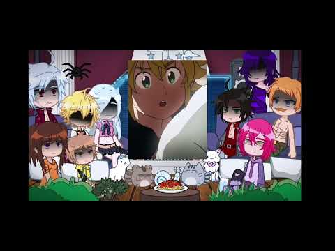 7 pecados capitais + Zeldris/Elizabeth react to future(parte1) 