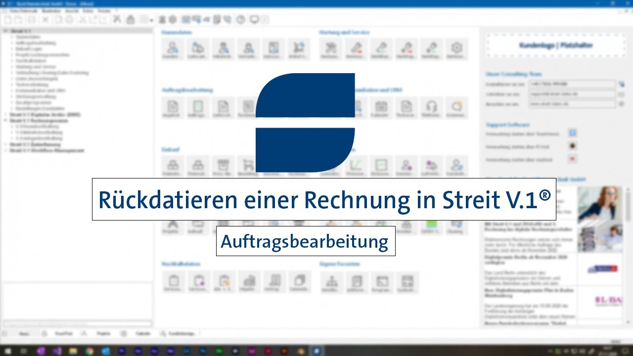 Rückdatieren einer Rechnungsnummer