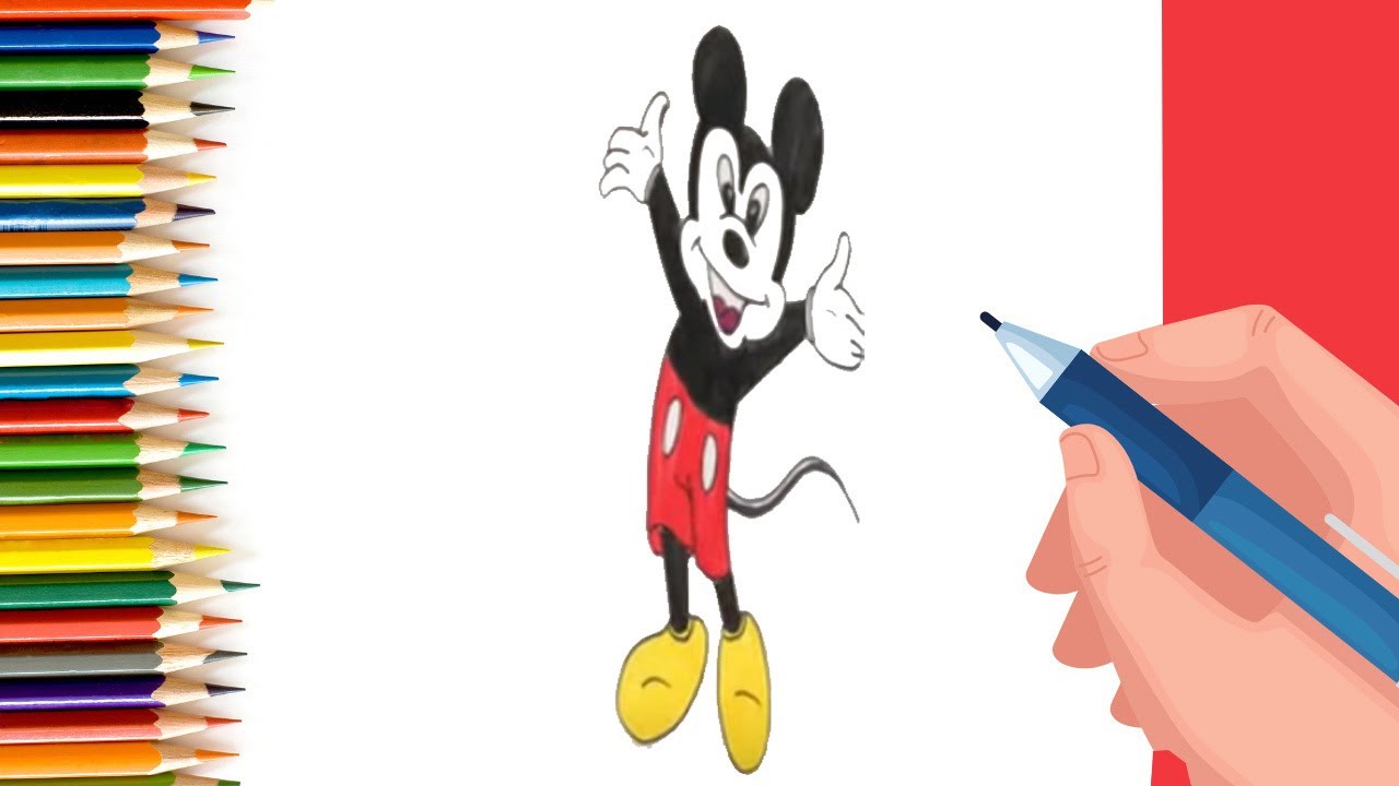 How to Draw easy Mickey Mouse