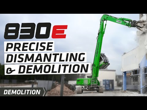 Selektiver Rückbau auf beengtem Raum - SENNEBOGEN 830 R Abbruch