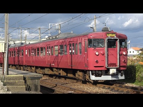 【4K】JR七尾線　普通列車415系電車　ｻﾜC05編成　羽咋駅発車