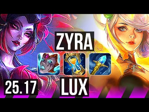 ZYRA & Jhin vs LUX & Miss Fortune (SUP) | KR Master | 25.17