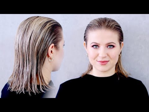 How To Achieve the "Wet" Slicked Back Hairstyle: SUPER...