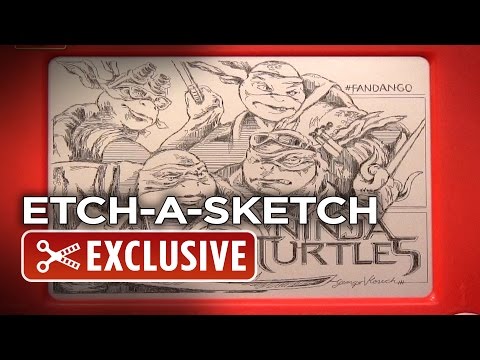 Teenage Mutant Ninja Turtles - EXCLUSIVE Etch-A-Sketch Speed Drawing (2014) Movie HD