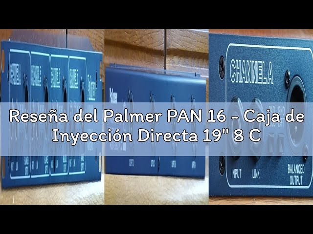 Vídeo relacionado con Palmer PAN 03 - Caja de Inyección Directa activa 19" 4 Canales