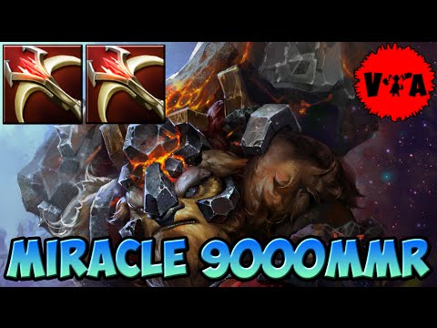 Dota 2 - Miracle 9000 MMR Plays Earthshaker vol #1 - Ranked Match