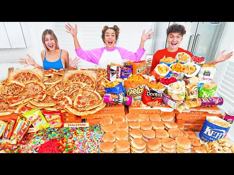 Who Can Gain The Most Weight in 1 Hour Challenge (Sommer Ray Vs FaZe Clan)