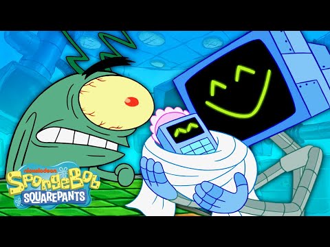 Plankton Becomes a Father! 🤖 | Karen's Baby | SpongeBob