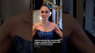 Penampakan Gaun Unik After Party Luna Maya, Ada Lukisan Wajah sang Ayah dan Ibunya