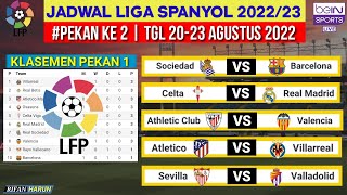 Jadwal Liga Spanyol Pekan 2 | Sociedad vs Barcelona | Klasemen La Liga 2022 Terbaru | Live Bein
