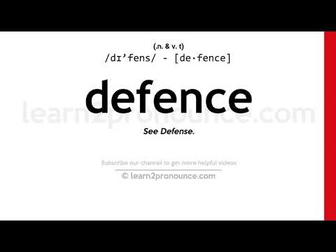 Pronunciation of Defence | Definition of Defence