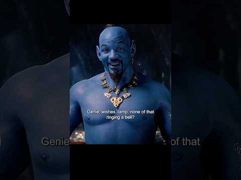 Aladdin rubs out a smoking blue genie#shorts #video #movie #aladdin