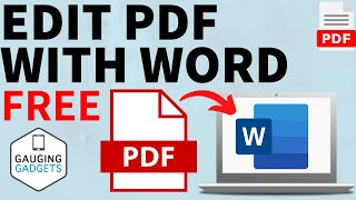 How to Edit PDF file with Microsoft Word - Edit PDF Free
