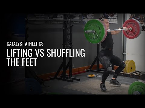 Lifting vs Shuffling the Feet in the Snatch & Clean