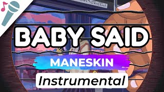 Måneskin - BABY SAID - Karaoke Instrumental (Acoustic)