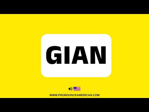 How to Pronounce GIAN (IN ENGLISH) (Correctly)
