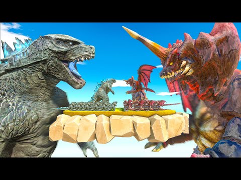 King of the Monster War - Growing Godzilla 2014 VS Destoroyah, Size Comparison Godzilla | ARBS