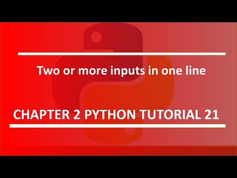 Two or more input in one line Python tutorial 21