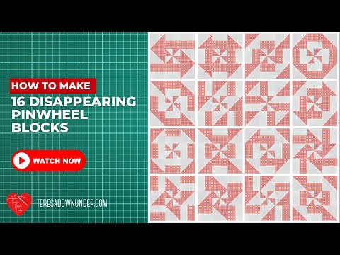 How to make 16 Disappearing pinwheel blocks
