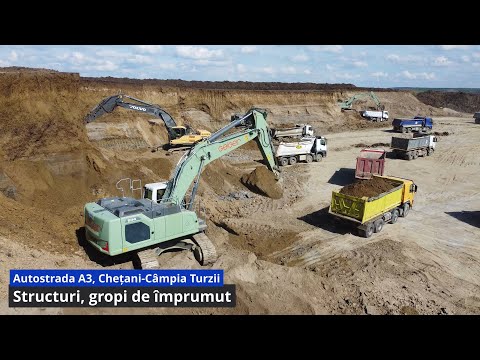Autostrada A3, lot Câmpia Turzii-Chețani, structuri și gropi de împrumut, 13 aprilie 2023