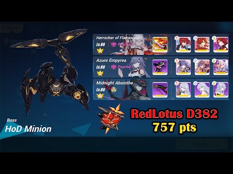 Redlotus Exalted Abyss | BE ELF - HoD Minion (D382) 757 pts | Week 83 - Honkai Impact 3rd