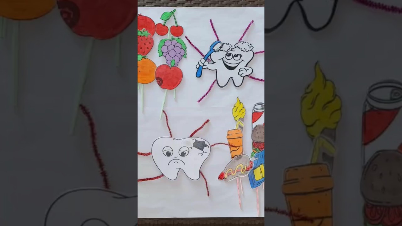 How to make Dental Health Sorting Activity#Happy tooth#Sad Tooth