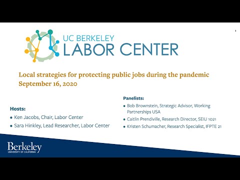 Webinar: Local strategies to protect public jobs during the COVID-19 pandemic