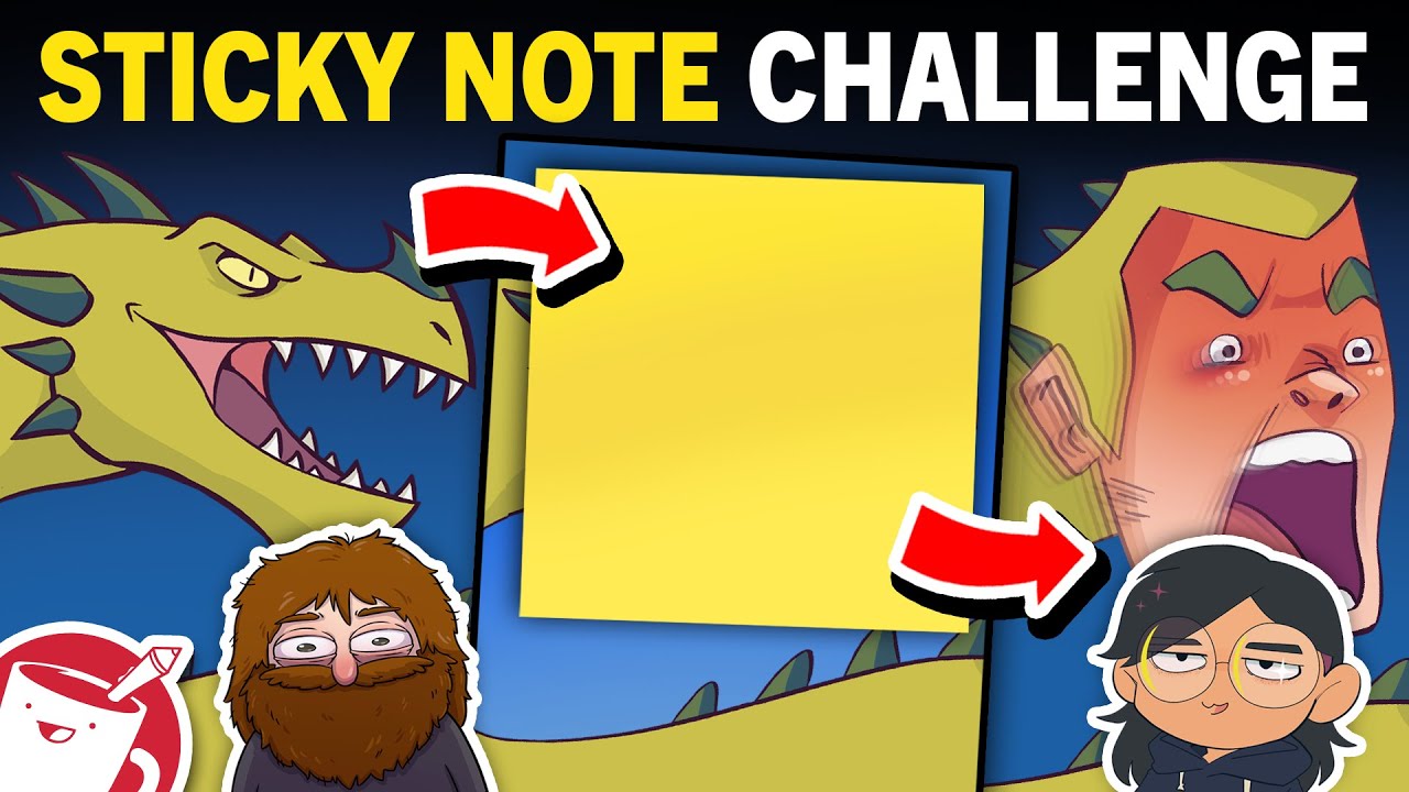 We Ruined Each Other's Drawings With Sticky Notes