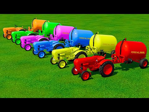 TRANSPORT URSUS TRACTORS and SLURRY WORK with VALTRA TRACTORS! - Farming Simulator 22