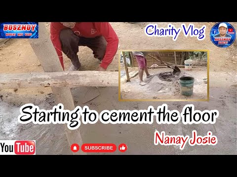 STARTING TO CEMENT/CONCRETE THE FLOOR (NANAY JOSIE)||CHARITY VLOG #bosznoy #charityvlog #antipolo