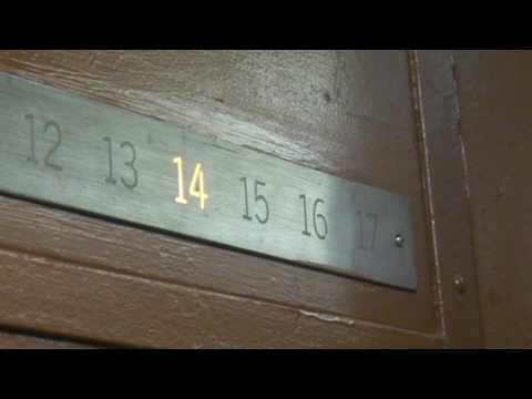 Huge but slow Otis Traction Freight Elevator at Robert Lee Moore Hall, UT Austin, TX.