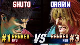 SF6 ▰ SHUTO (#1 Ranked Ryu) vs ORARIN (#3 Ranked Ken) ▰ High Level Gameplay