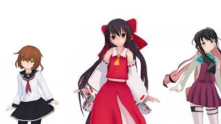 【MMD】　霊夢さんのキューティーハニー　【東方・艦これ】