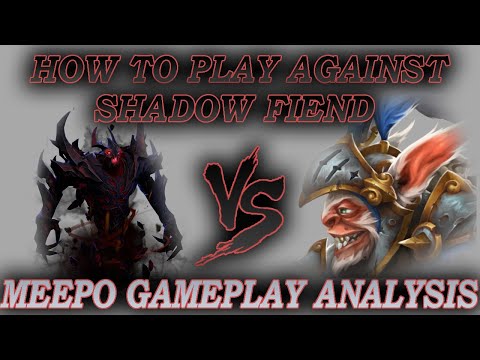 How to Lane Against Strong Shadow Fiend - Meepo Gameplay Analysis #34