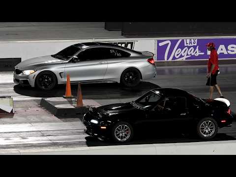 Thumbnail for BMW 4 Series Coupe Vs. Mazda MX 5 Miata Drag Race by BMW 4 Series