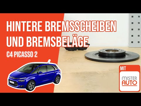 How to change C4 Picasso 2 rear brake discs and rear brake pads 🚗