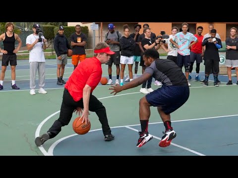 McDonald's Worker FORCED to play 1v1 Basketball