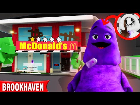 HO APERTO UN MC DONALD'S MALEDETTO PER VENDERE IL GRIMACE SHAKE SU BROOKHAVEN ROBLOX!