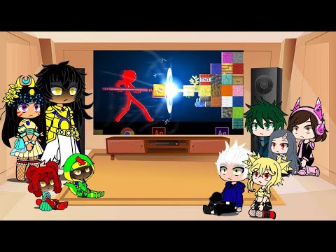 MHA & BRAWL STARS《animation vs minecraf Lucky Block Staff》react to gacha