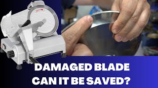 Fixing a Damaged Meat Slicer Blade (It's Sharp Again!)