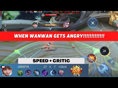 27 Kills + MANIAC!! Attack Speed & Critical Build Wanwan - Build Top 1 Global Wanwan ~ MLBB 100% Win