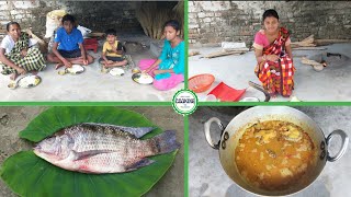 Big Tilapia Fish Cutting Cooking And Eating