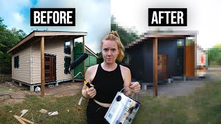 Did We Just COMPLETELY Ruin Our Tiny House?? Painting Our Cabin + Wood Siding FAIL!