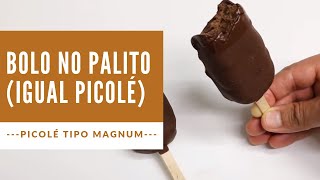 Picol Caseiro de Chocolate Fcil Bolo no Palito Gelado