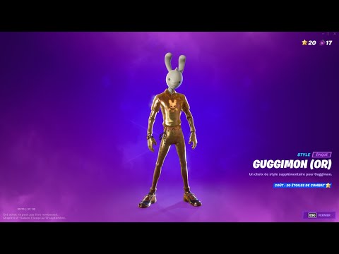 FORTNITE JE DÉBLOQUE GUGGIMON EN OR LEVEL 168