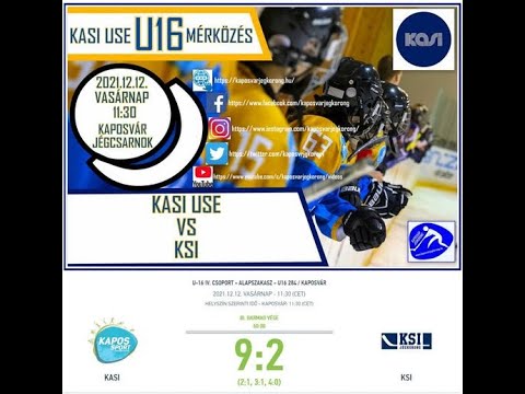 U16 KASI USE-KSI Jégkorong mérkőzés highlights 2021.12.12. Kaposvár