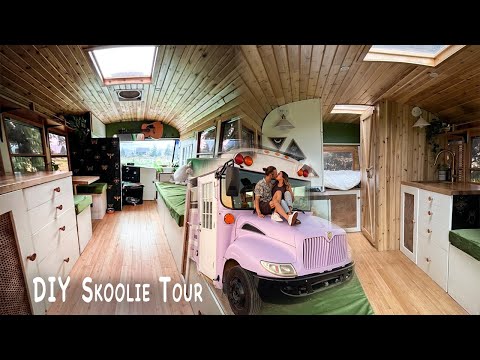 DIY School Bus Conversion - Room Tour