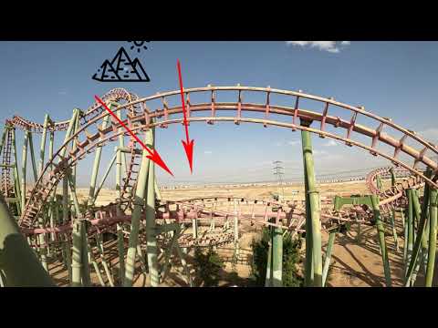 Roller Coaster @ Dream Park, Giza, Egypt - onride POV & rider cam