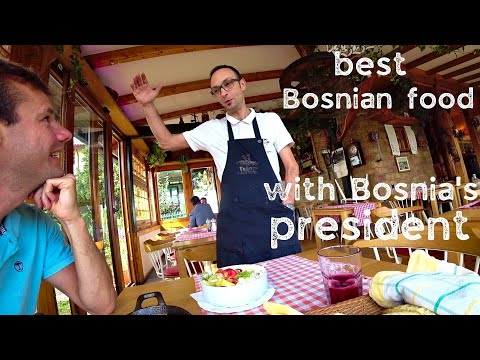 🇧🇦 Best bosnian food | Eating next to the president of Bosnia | Basca restaurant (Sarajevo) | vE 30